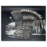 Gorham English Gadoon Flatware And Sterling Knives