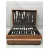 Roger Brothers Vintage Flatware In Wooden Case