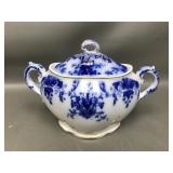 Blue Porcelain Tureen By Ridgways England