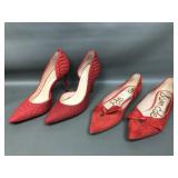 Jessica Simpson Red Pumps Size 8 & Sam Edelman 8.5