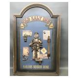 Framed 3d Nautical Shadow Box Art Piece