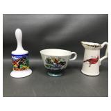Vintage Porcelain Kentucky Souvenir Teacup, Bell
