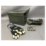 Military Ammo Box, Leather Ansell Gloves & More!