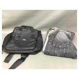 Womens Gray Levi Jean Jacket & Zara Bag