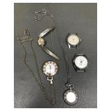 Endura & Caravelle Pendants, Art Deco Wrist Watch