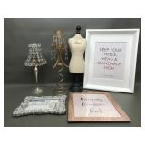 Coco Chanel Frame Quote, Crystal Dangle Cangle