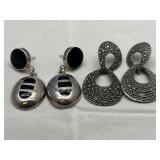 Sterling Silver Art Deco Earrings