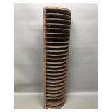 Antique Wooden Corner Mail Slot Organizer