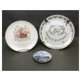 Antique Calendar Plate, Vtg Lefton Anniversary &