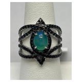 Sterling & Ethiopian Opal Ring