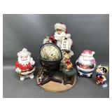 Vintage Ceramic Santa Claus Bank, Luminary,