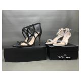 Nina New York Haven Sparkle Ankle-strap Heels