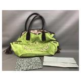 Juicy Couture Velvet Bag, Francesca's Woven Clutch