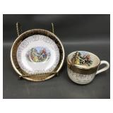 Sabin Crest-o-gold Collectible Teacup+plate