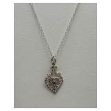 Sterling Silver Heart Pendant And Chain