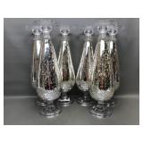 Sparkling Painted Glass Candle Holder Centerpieces