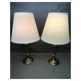 Vtg Mcm Brass Levitron Table Lamps