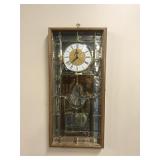Vintage Faceted Glass Wall Clock/mirror