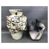 Vintage Scuptural Ceramic Vases