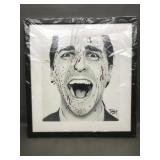 American Psycho Framed Drawing