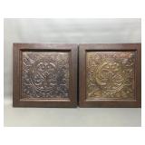 Metal Wall Art Set In Black/bronze