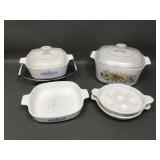 Vintage Corning Ware Casserole & Ceramic Escargot