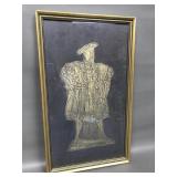 Vtg Framed Brass Rubbing King Henry Vii