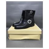 Michael Kors Viola Leather Booties Size 8