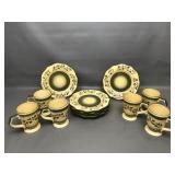 Williams-sonoma Salad Plates & Mugs 12pc