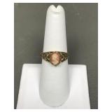 18kt Gold Electroplated Cameo Ladies Ring