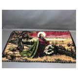 Vtg Jesus Religious Tapestry Garden Of Gethsemane