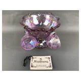 Fenton Miniature Punch Set In Iridescent Pink