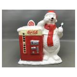 Houston Harvest Coca-cola Polar Bear Cookie Jar