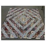 Possibly Antique Hand Stitched Log Cabin Quilt Top
