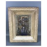Antique Thy Kingdom Come Catholic Crucifix Shadow