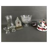Vtg 1992 Avon 'silent Night' Glass Church & More
