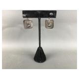 Vtg Sterling Silver Screw Back Earrings