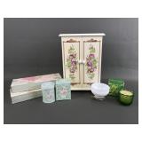 Sweet Vintage Jewelry Armoire & Avon Products
