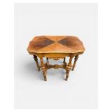 Edwardian style console table w marquetry inlays