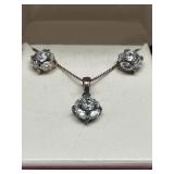 Sterling Silver Necklace & Earrings
