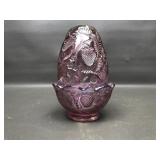 Fenton Art Glass Pink Iridescent Fairy Lamp