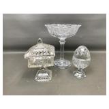Vtg Glass Compote, Candy Dishes & More