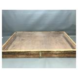 Rustic Wooden Display Shadow Box W Plastic Insert