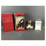 Vinttage Peggy Nisbet Scottish Doll & Quartz Clock
