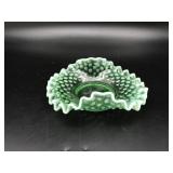 Fenton Glowing Opalescent Hobnail Ruffled Glass