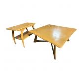 Heywood Wakefield mid-century blonde coffee &