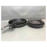 Cast Iron Skillets, Set Of Six