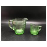 Uranium Glowing Jeannette Glass Poinsettia Creamer