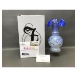 1999 Blue Harmony Fenton Glass Messenger Excl.