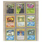 Lot of (9) Vintage Pokemon Cards Sleeved